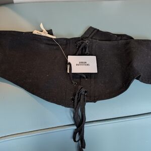 Urban Outfitters Black Denim Lace-Up Belt